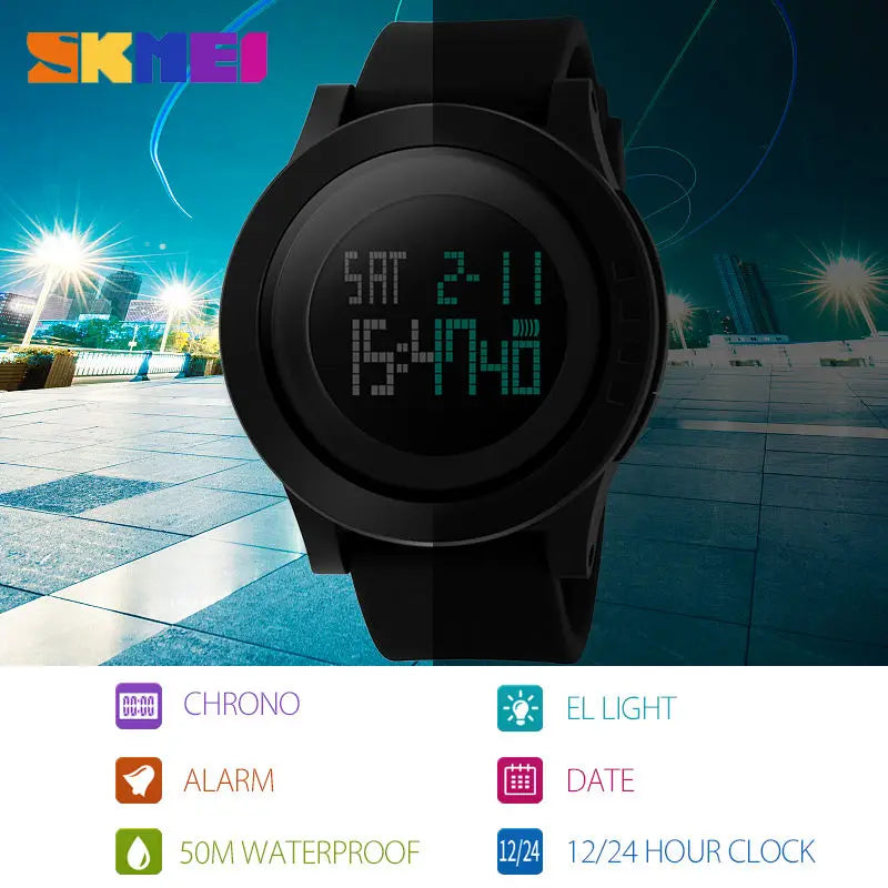 SKMEI Brand Watch Men Military Sports Watches Fashion Silicone Waterproof LED Digital Watch For Men Clock Man Relogio Masculino