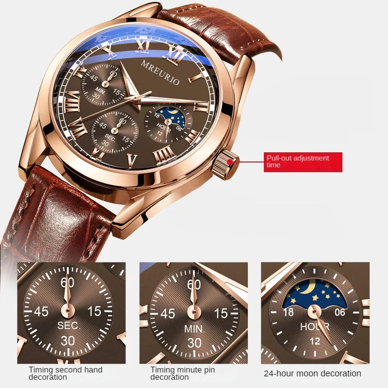 Explosions Classic Style Leisure Business Men's Quartz Watch Belt Watch